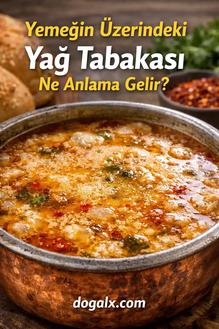 Yemeğin Üzerindeki Yağ Tabakası Ne Anlama Gelir DoğalX